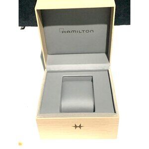 Hamilton Watch Presentation Brown Gray Cardboard Box Display Empty